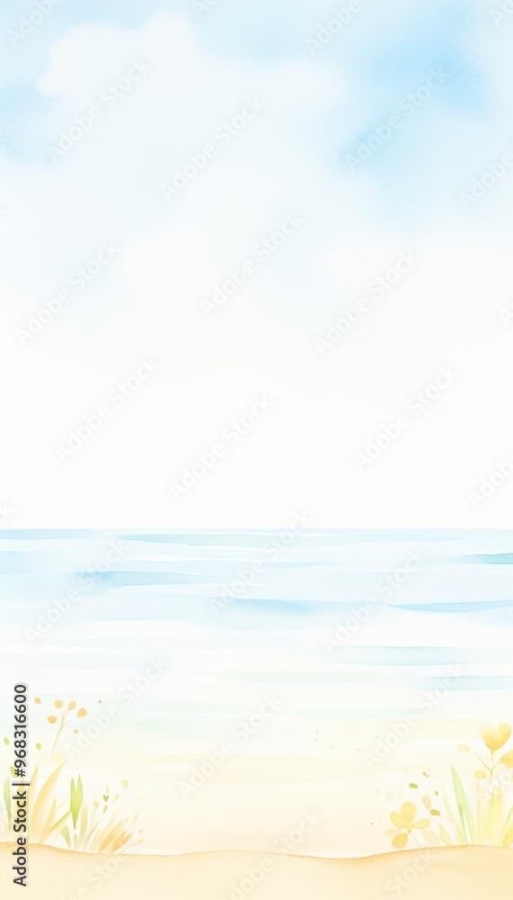 A serene beach landscape with gentle waves, soft sand, and colorful flowers, perfect for relaxation and tranquility. A serene beach landscape with gentle waves, soft sand, and colorful flowers, perfect for relaxation and tranquility.