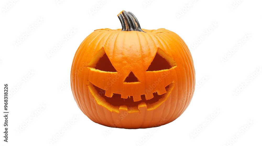 Spooky Halloween Jack o Lantern Pumpkin with Carved Face Spooky Halloween Jack o Lantern Pumpkin with Carved Face