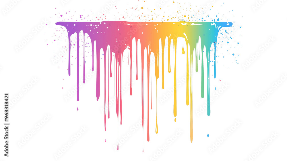 Fototapeta premium Abstract Rainbow Dripping Paint Background