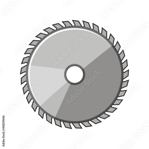 carbide circular saw blade cartoon. thickness speed, precision durability, angle rotation carbide circular saw blade sign. isolated symbol vector illustration