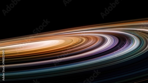 Obraz na płótnie A view of Saturn's rings with their subtle color variations, caused by different particle compositions. w salonie