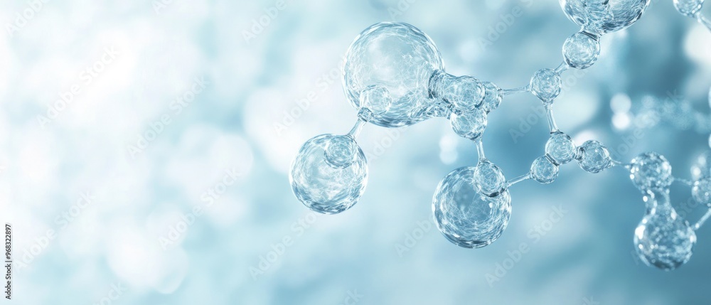 Abstract Molecular Structure with Transparent Spheres Abstract Molecular Structure with Transparent Spheres