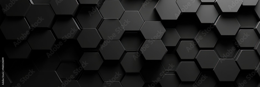 Abstract Black Hexagon Pattern Abstract Black Hexagon Pattern