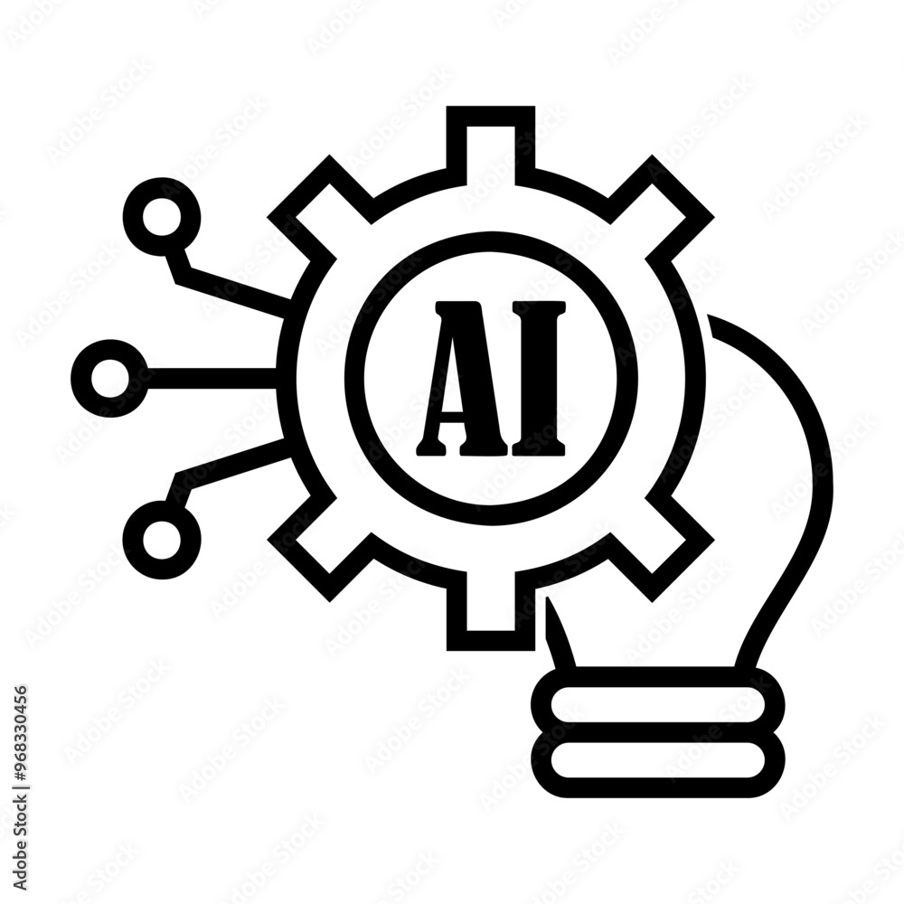 AI solution Line Icon AI solution Line Icon