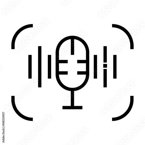 voice recognition Line Icon