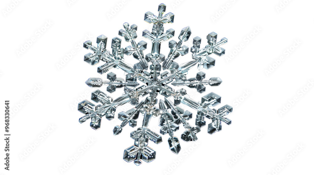 Glitter silver snowflake on transparent background Glitter silver snowflake on transparent background