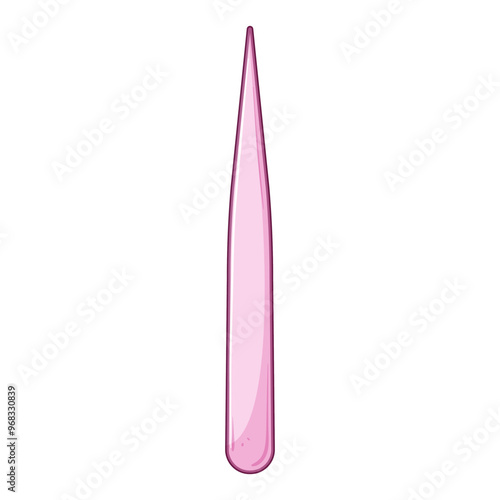 plucking eyebrow tweezers cartoon. removal stainless, steel slant, tip professional plucking eyebrow tweezers sign. isolated symbol vector illustration