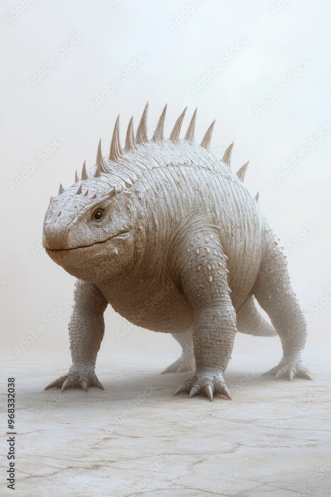 Fototapeta premium Delving into the Defensive Mechanisms of Armored Creatures with Tail Clubs