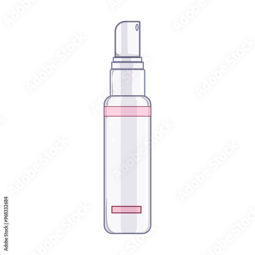 soothing face toner cartoon. balancing cleansing, purifying calming, nourishing exfoliating soothing face toner sign. isolated symbol vector illustration