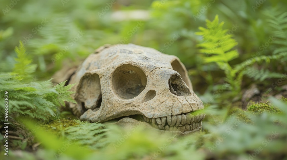 Massive Fossils Lying in Natural Settings of Vibrant Flora Massive Fossils Lying in Natural Settings of Vibrant Flora