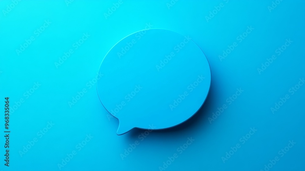 Blue speech bubble on gradient background Blue speech bubble on gradient background