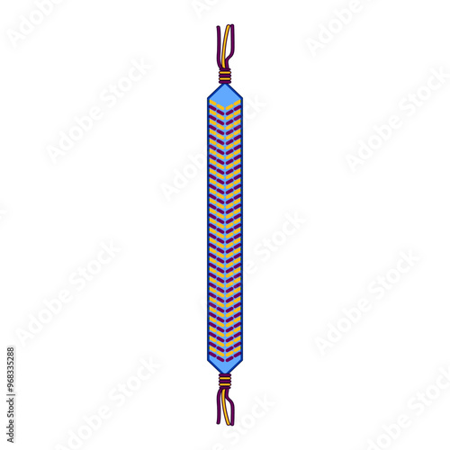craft friendship bracelet cartoon. gift woven, macrame embroidery, knotting charm sign. isolated symbol vector illustration