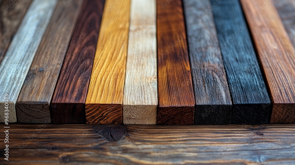 Close-up of diverse pine wood swatch samples, highlighting the smooth finish and rustic appeal in a natural color palette. Close-up of diverse pine wood swatch samples, highlighting the smooth finish and rustic appeal in a natural color palette.