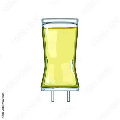 hydration iv drip bag cartoon. medical patient, treatment intravenous, fluid nutrients hydration iv drip bag sign. isolated symbol vector illustration