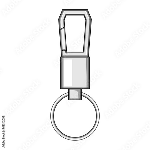 clasp key ring clip cartoon. hook lanyard, fob loop, buckle fastener clasp key ring clip sign. isolated symbol vector illustration