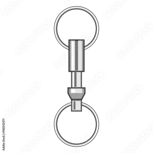 accessory key ring clip cartoon. organizer clasp, hook lanyard, fob loop accessory key ring clip sign. isolated symbol vector illustration