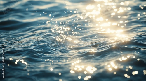 Sun Glints on Rippling Water Surface photo