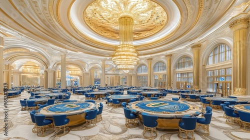 Gambling Theme Featuring a Golden Horse, Combining Elements of Luck and Luxury in a Vibrant Design