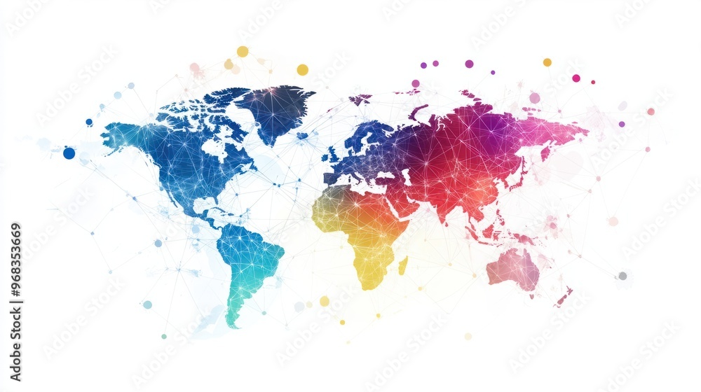 Global map with lines connecting different countries, representing worldwide outsourcing services. Global map with lines connecting different countries, representing worldwide outsourcing services.