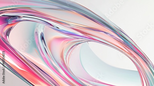 Abstract wave of translucent colors creating a dynamic and fluid visual composition.