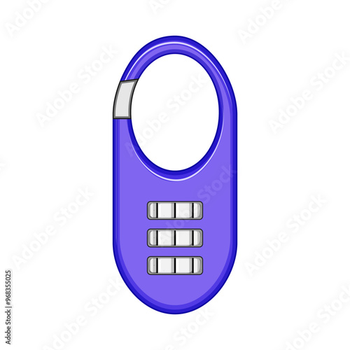 security luggage lock cartoon. travel suitcase, protection combination, pad keyless security luggage lock sign. isolated symbol vector illustration