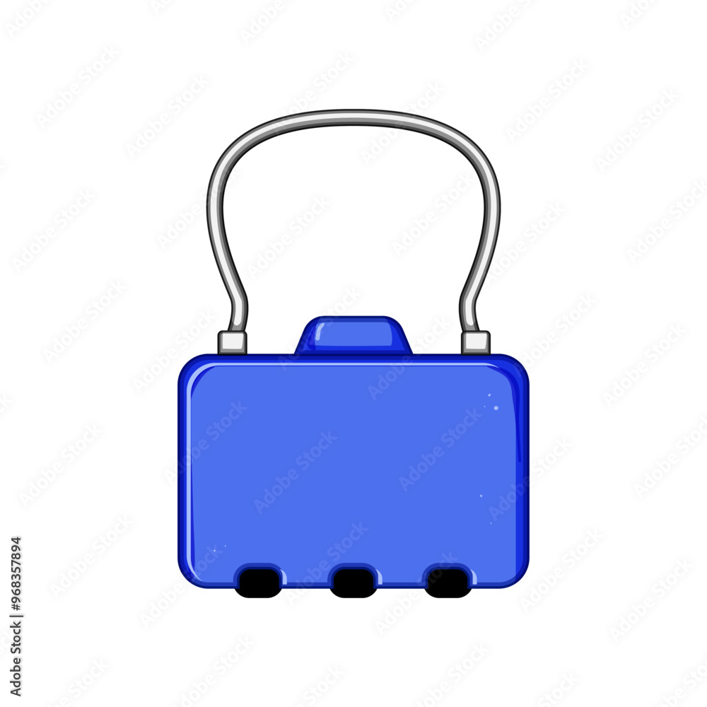 portable luggage lock cartoon. anti theft, baggage zipper, code safety portable luggage lock sign. isolated symbol vector illustration portable luggage lock cartoon. anti theft, baggage zipper, code safety portable luggage lock sign. isolated symbol vector illustration