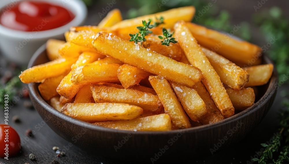 Crispy French Fries with Salt and Thyme