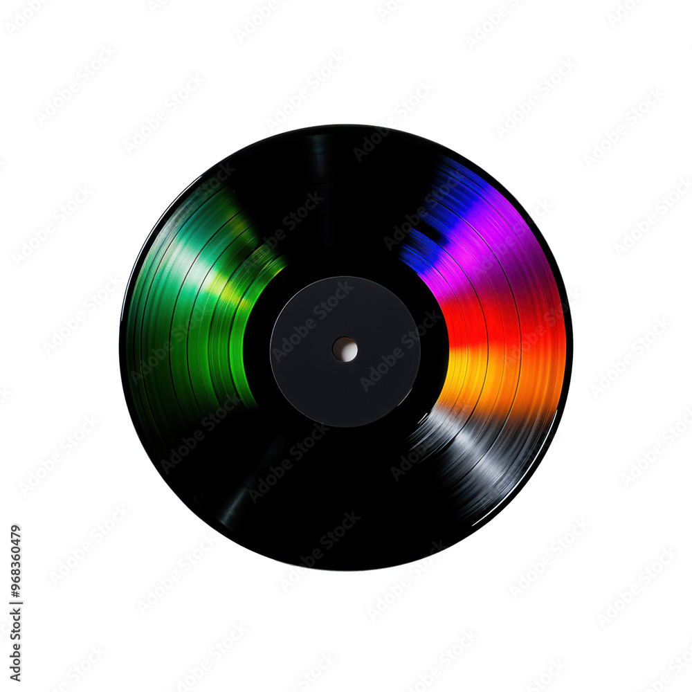 Classic black vinyl record with a red label, showcasing the nostalgia of retro music and vinyl culture. Classic black vinyl record with a red label, showcasing the nostalgia of retro music and vinyl culture.