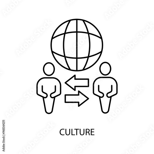 culture concept line icon. Simple element illustration. culture concept outline symbol design.