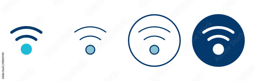 WIFI Icon vector isolated on white background. signal vector icon. Wireless and wifi icon or sign for remote internet access WIFI Icon vector isolated on white background. signal vector icon. Wireless and wifi icon or sign for remote internet access