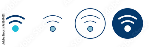 WIFI Icon vector isolated on white background. signal vector icon. Wireless and wifi icon or sign for remote internet access