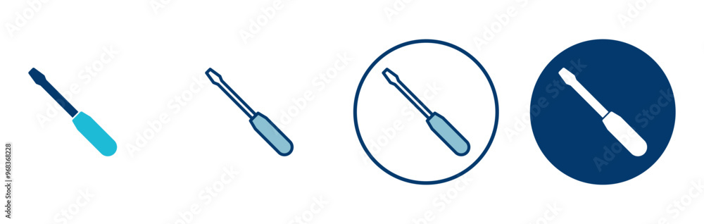 Screwdriver icon vector isolated on white background. Screwdriver vector icon Screwdriver icon vector isolated on white background. Screwdriver vector icon
