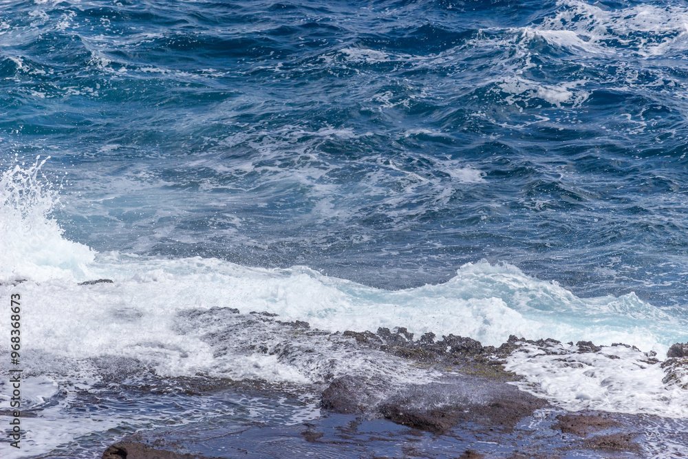 Fototapeta premium Dramatic Ocean crashing wave Hawaii at Makapu Point