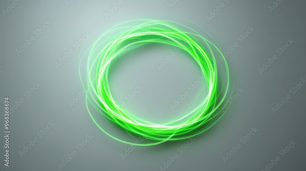 Abstract Green Light Circle. Abstract Green Light Circle.