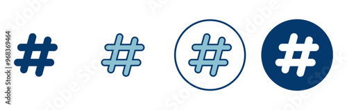 Hashtag icon vector isolated on white background. hashtag vector icon