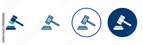 Gavel icon vector isolated on white background. Hammer icon vector. Judge Gavel Auction Icon Vector. Bid