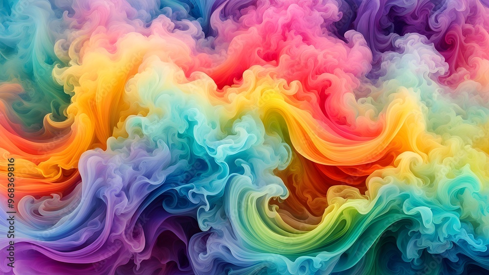 Abstract colorful swirling smoke. Abstract colorful swirling smoke.