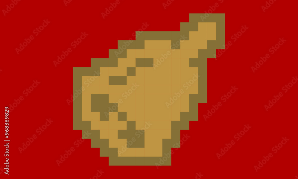 Hand bell dot illustration1 -pixel art- Hand bell dot illustration1 -pixel art-