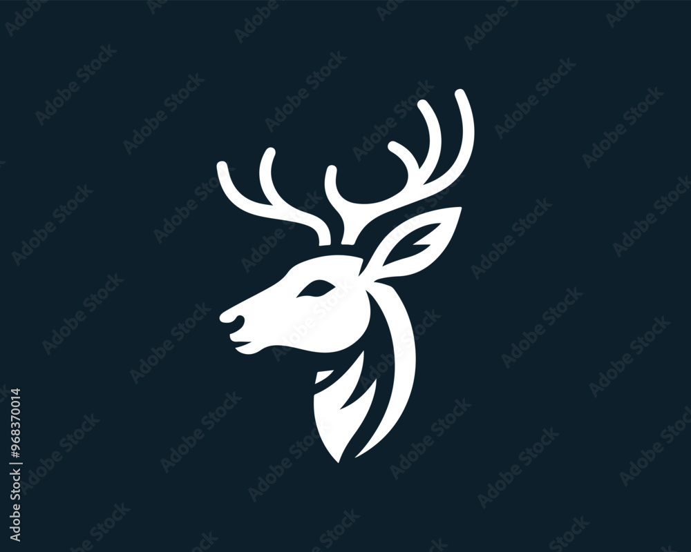 Deer logo vector template. Deer head icon symbol vector illustration. Deer silhouette logo black and white.
Deer logo vector template. Deer head icon symbol vector illustration. Deer silhouette logo black and white.