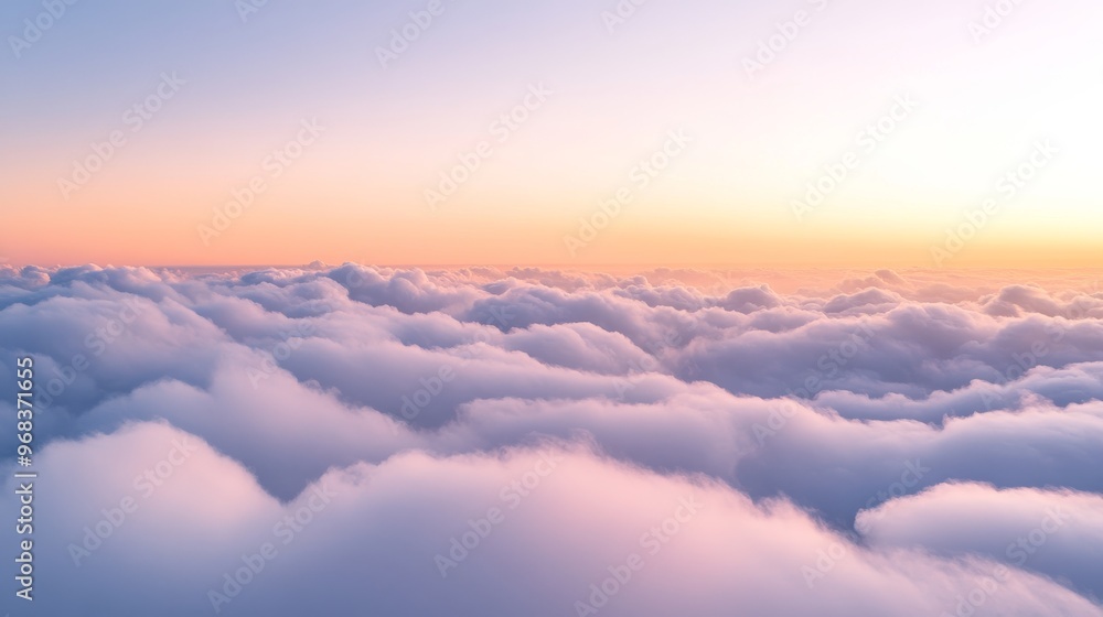 Cloudscape at sunrise, serene atmosphere. Nature Cloudscape at sunrise, serene atmosphere. Nature