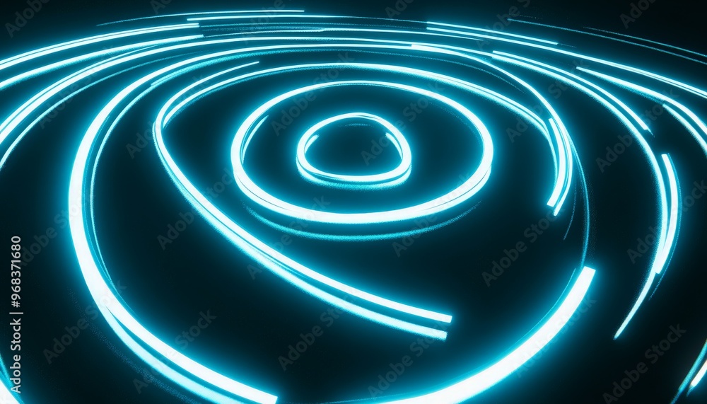 Abstract Blue Neon Lights Design. Abstract Blue Neon Lights Design.