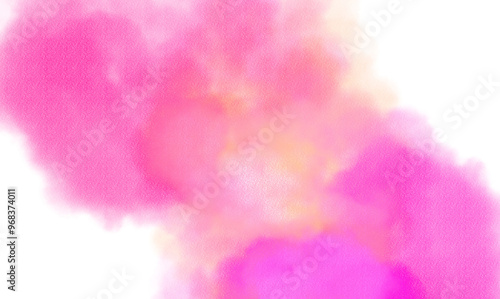 Transparent watercolor color smoke explosion texture overlay effect. Watercolor texture of clouds, paint brush strokes, paint stain strokes. Png file