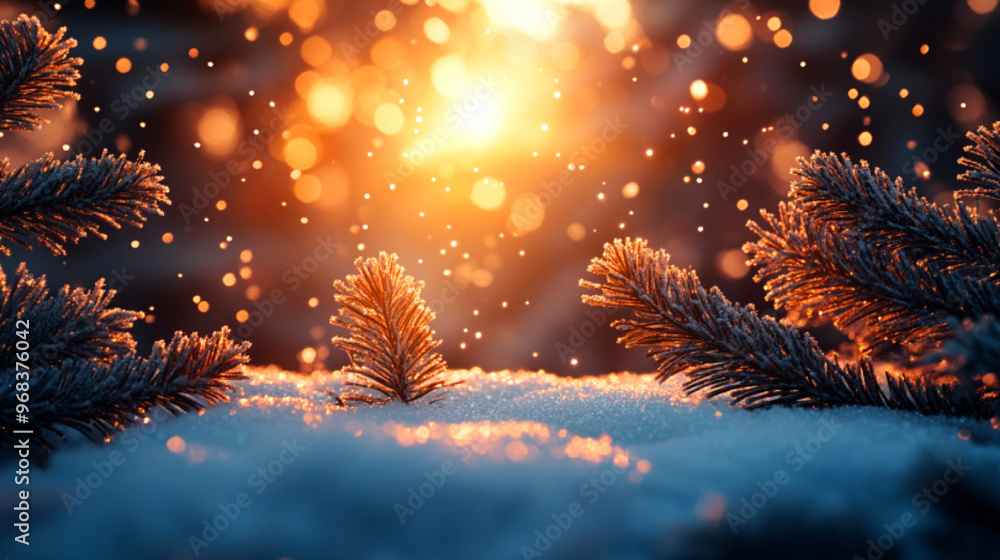 Fototapeta premium Merry Christmas red background decorated with happy 2025 new year