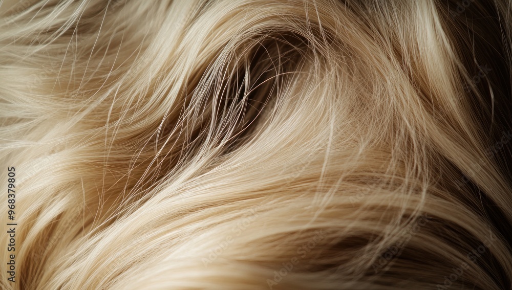 Naklejka premium Blonde Hair Texture Close-Up
