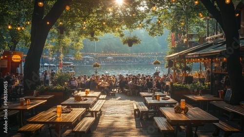 Authentic Oktoberfest Snack Platter with Pretzels and Sausages, Delicious Oktoberfest Feast Traditional Bavarian Snacks and Beer, Rustic Oktoberfest Table with Classic German Snacks and Drinks
