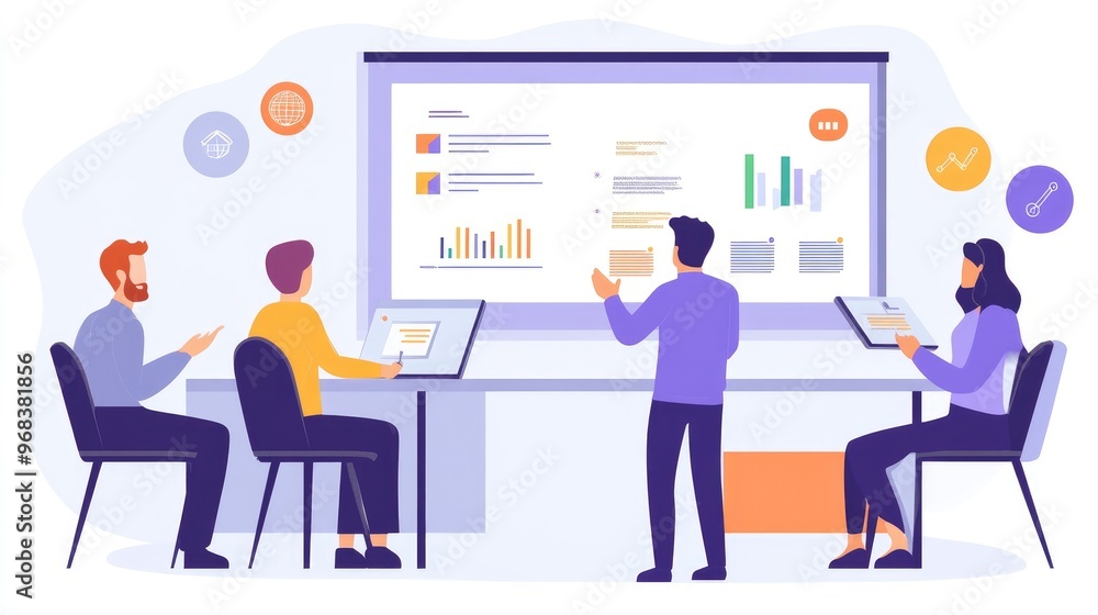 Data Analysis Presentation with Team Collaboration - Insights, Growth, Strategy, Meeting, Charts, Graphs, Business Intelligence Data Analysis Presentation with Team Collaboration - Insights, Growth, Strategy, Meeting, Charts, Graphs, Business Intelligence
