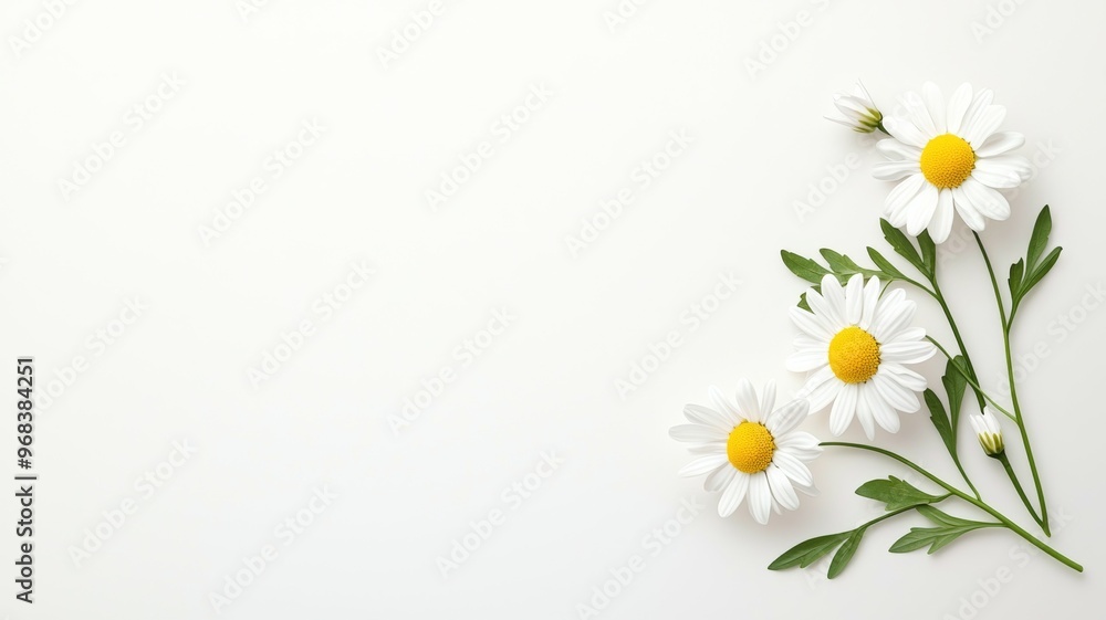 A white background with a bunch of white daisies A white background with a bunch of white daisies
