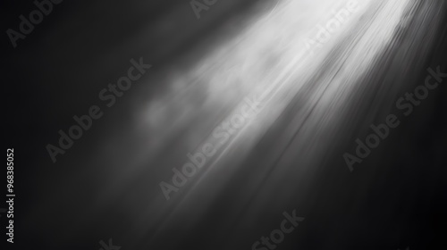 Mysterious black and white gradient fog scene, creating an eerie and atmospheric background. Ideal for dramatic, cinematic, or conceptual designs, emphasizing contrast and mood