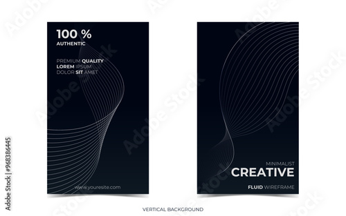 VERTICAL BACKGROUND 11 WITH ABSTRACT FLUID LIGHT WIREFRAME ILLUSTRATION AND CAN USE FOR ANY PURPOSES BOTH DIGITAL OR PRINT