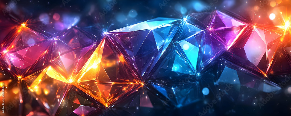 Vibrant Crystal Glow: A Spectrum of Light and Color Vibrant Crystal Glow: A Spectrum of Light and Color